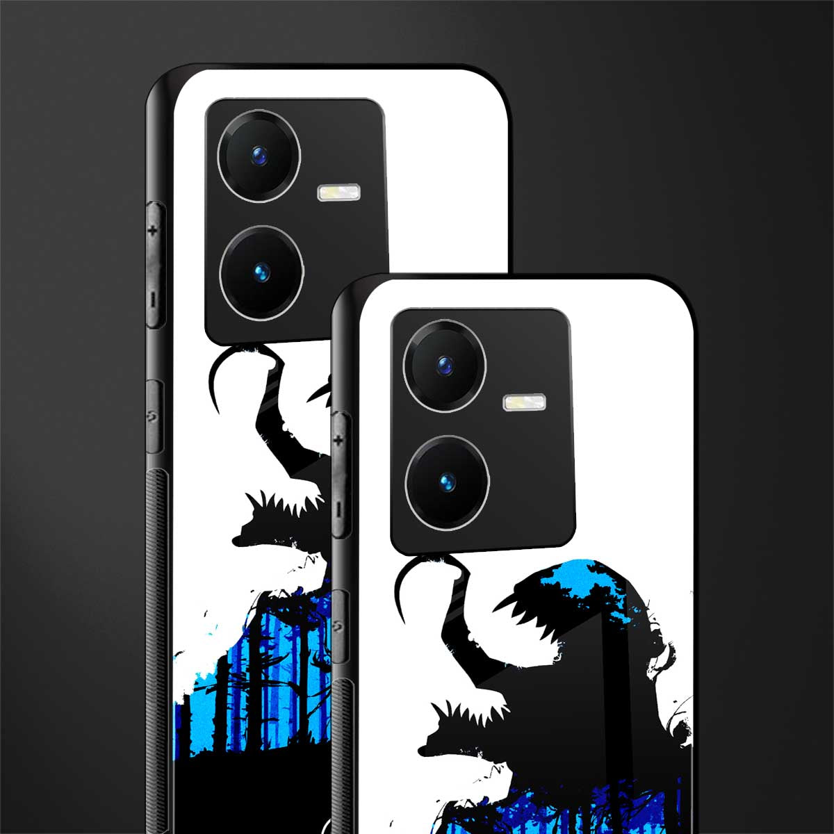 venom minimalistic back phone cover | glass case for vivo y22