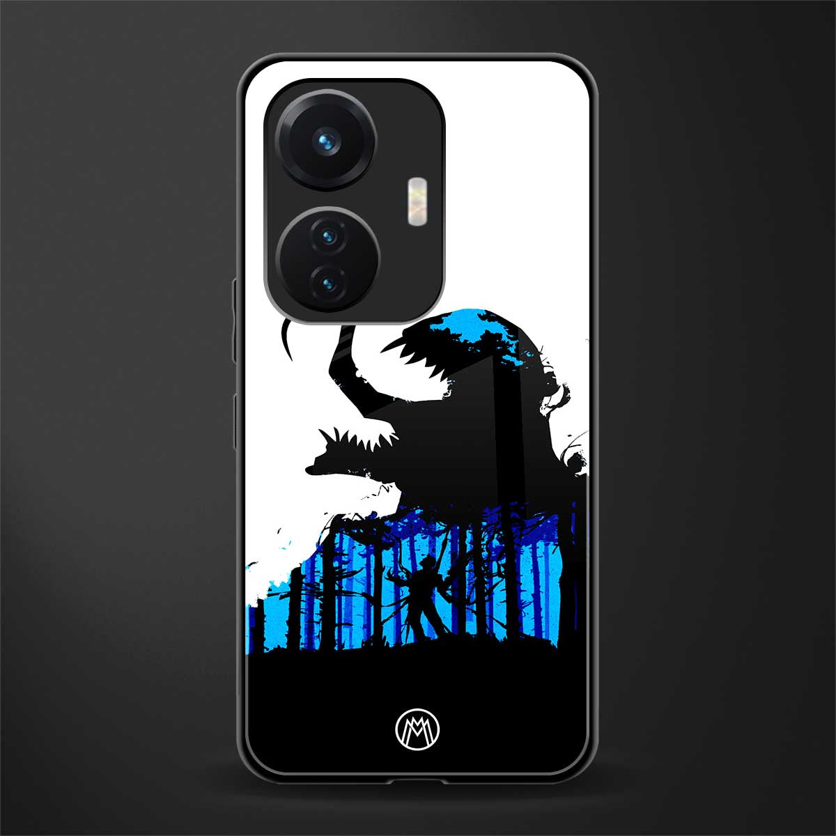 venom minimalistic back phone cover | glass case for vivo t1 44w 4g