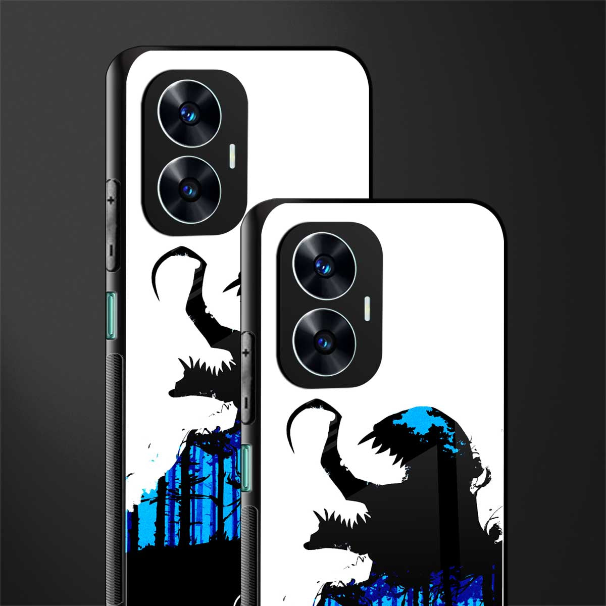 venom minimalistic back phone cover | glass case for realme c55