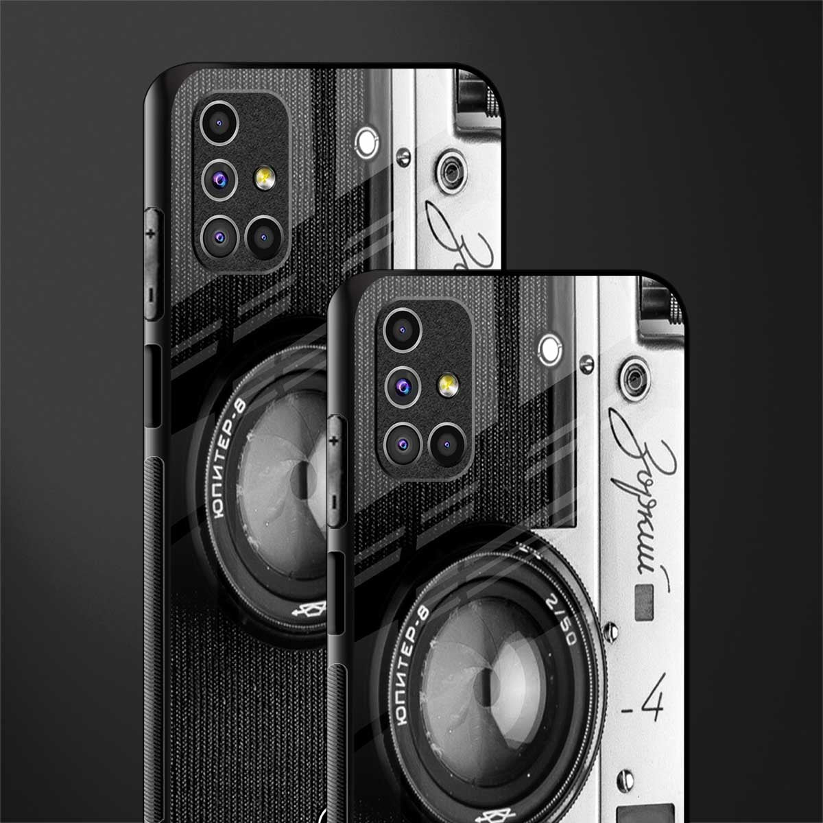 vintage camera glass case for samsung galaxy m51 image-2