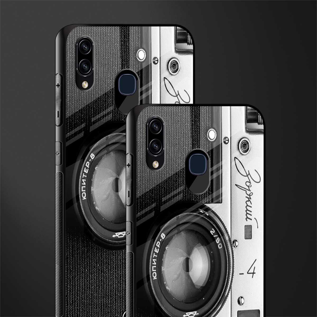 vintage camera glass case for samsung galaxy a30 image-2