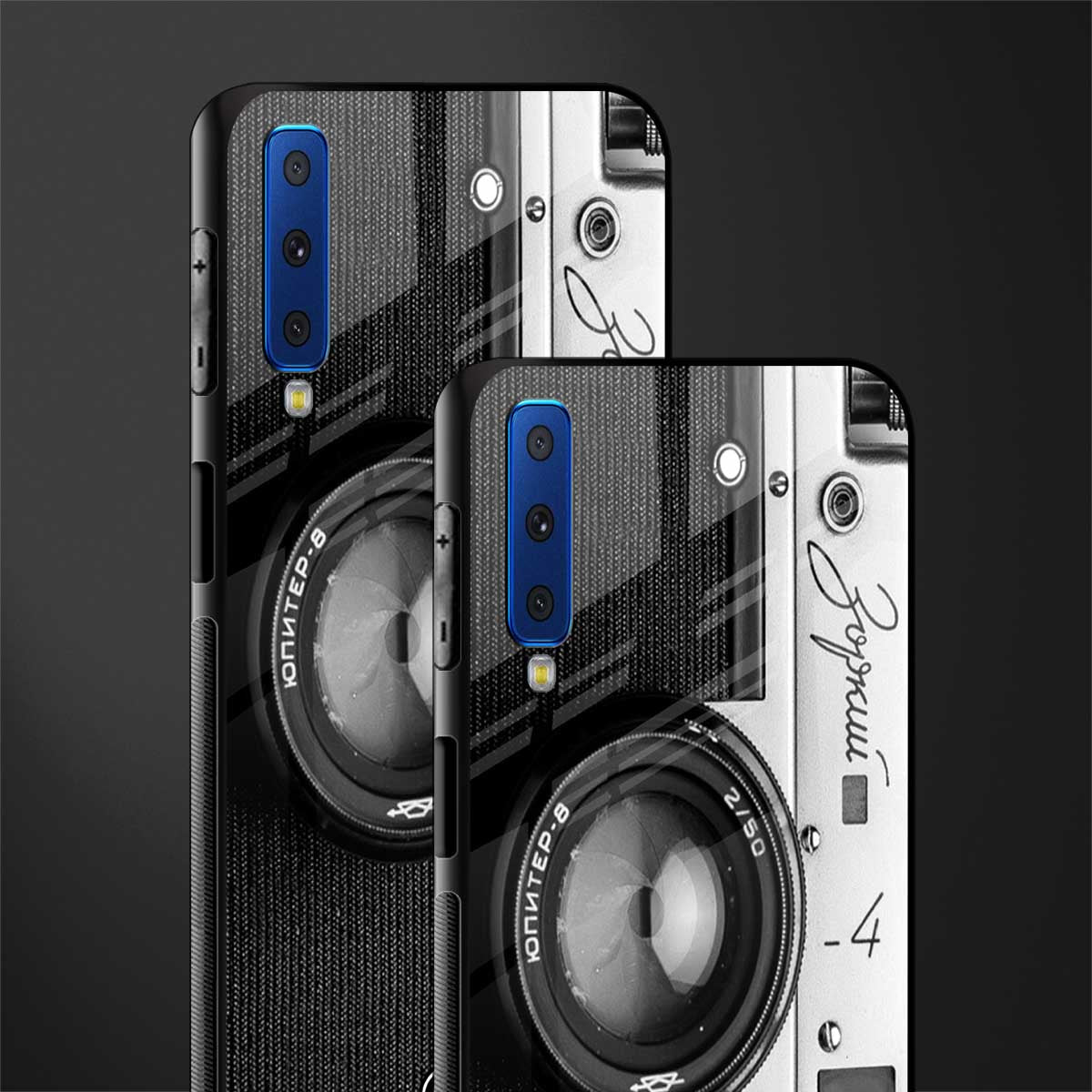 vintage camera glass case for samsung galaxy a7 2018 image-2