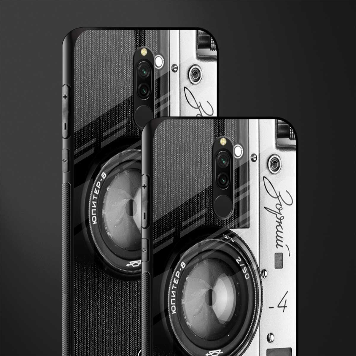 vintage camera glass case for redmi 8 image-2