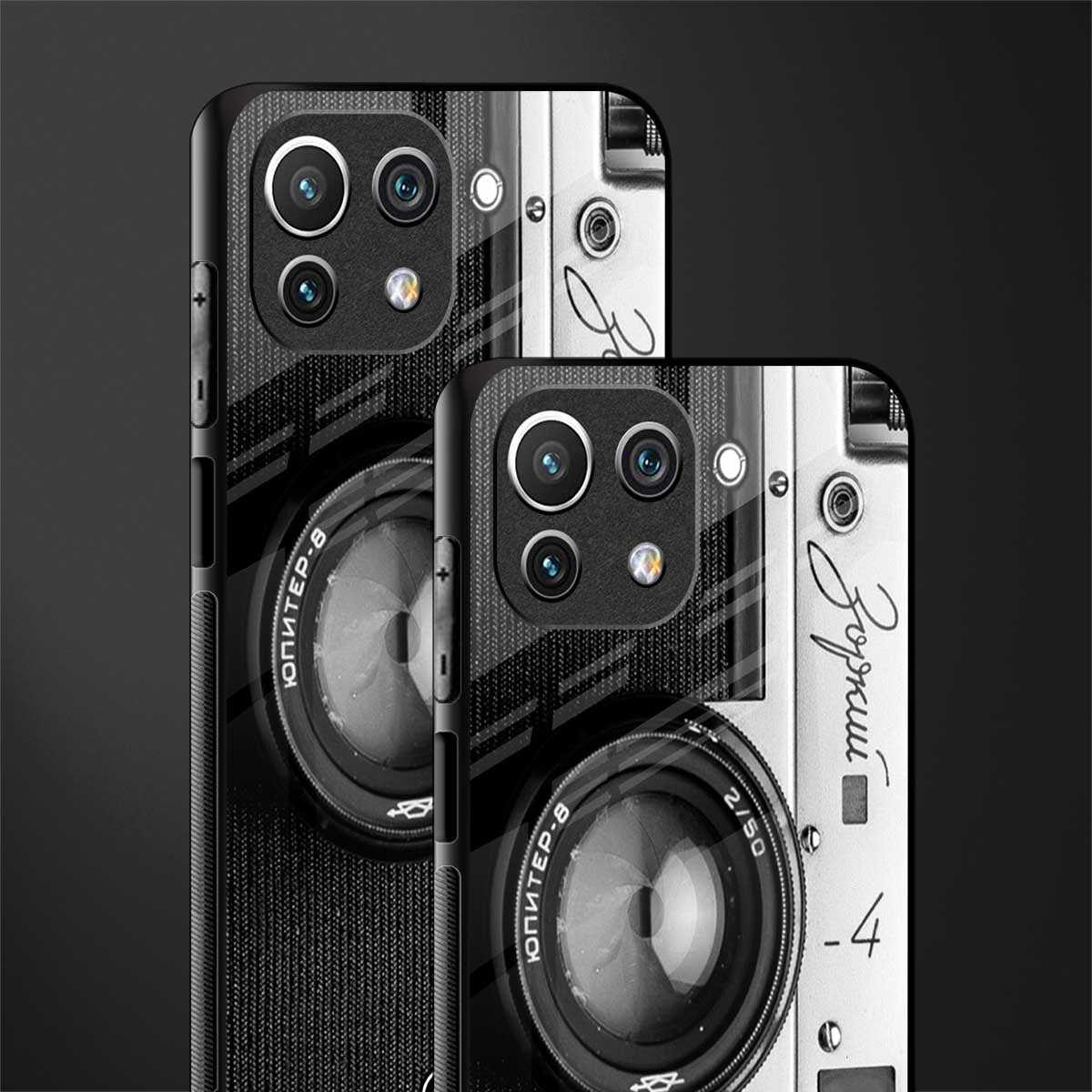 vintage camera glass case for mi 11 lite image-2