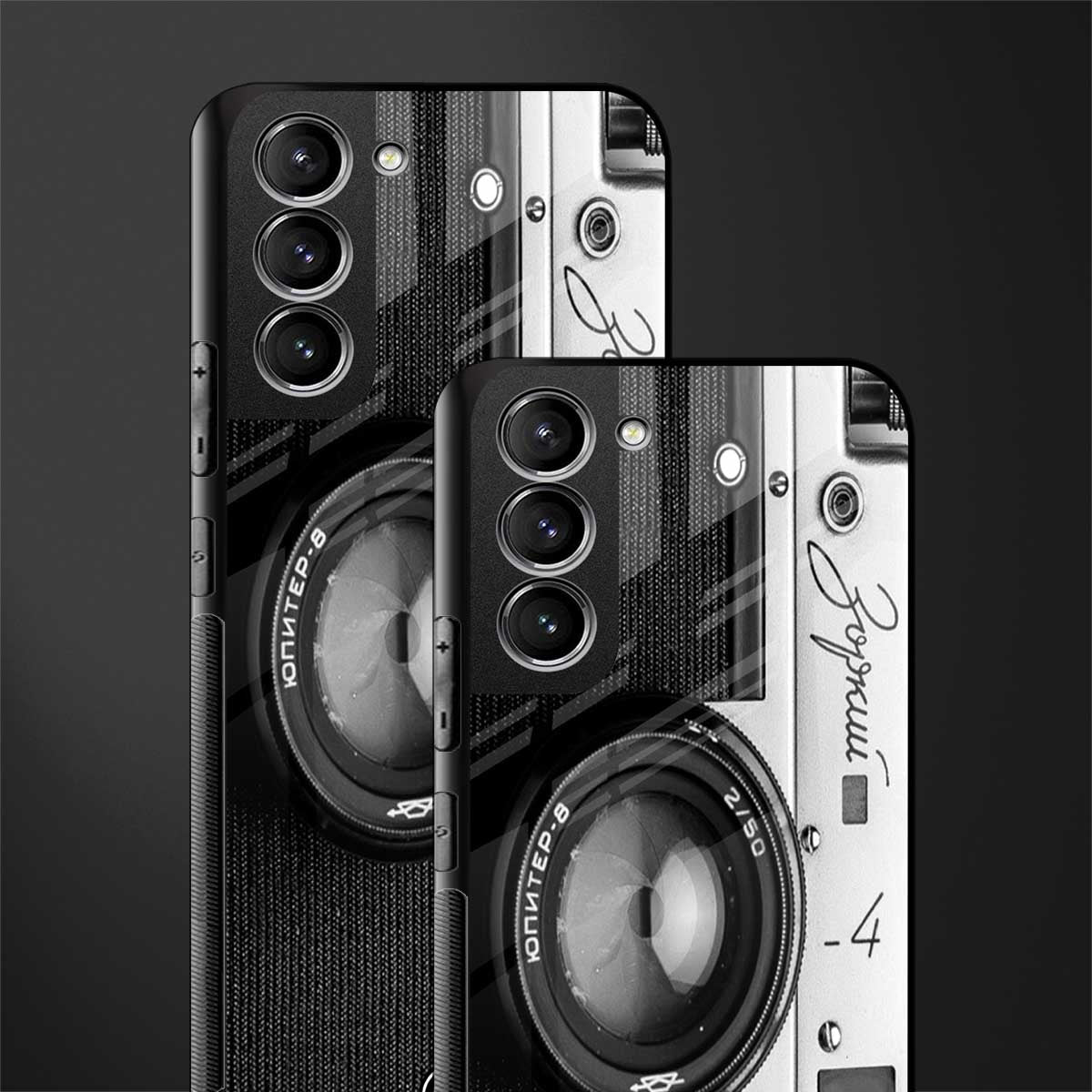 vintage camera glass case for samsung galaxy s21 plus image-2