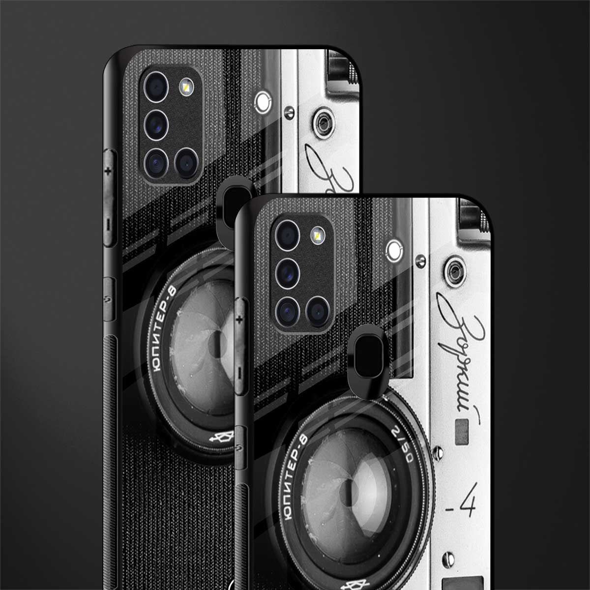 vintage camera glass case for samsung galaxy a21s image-2