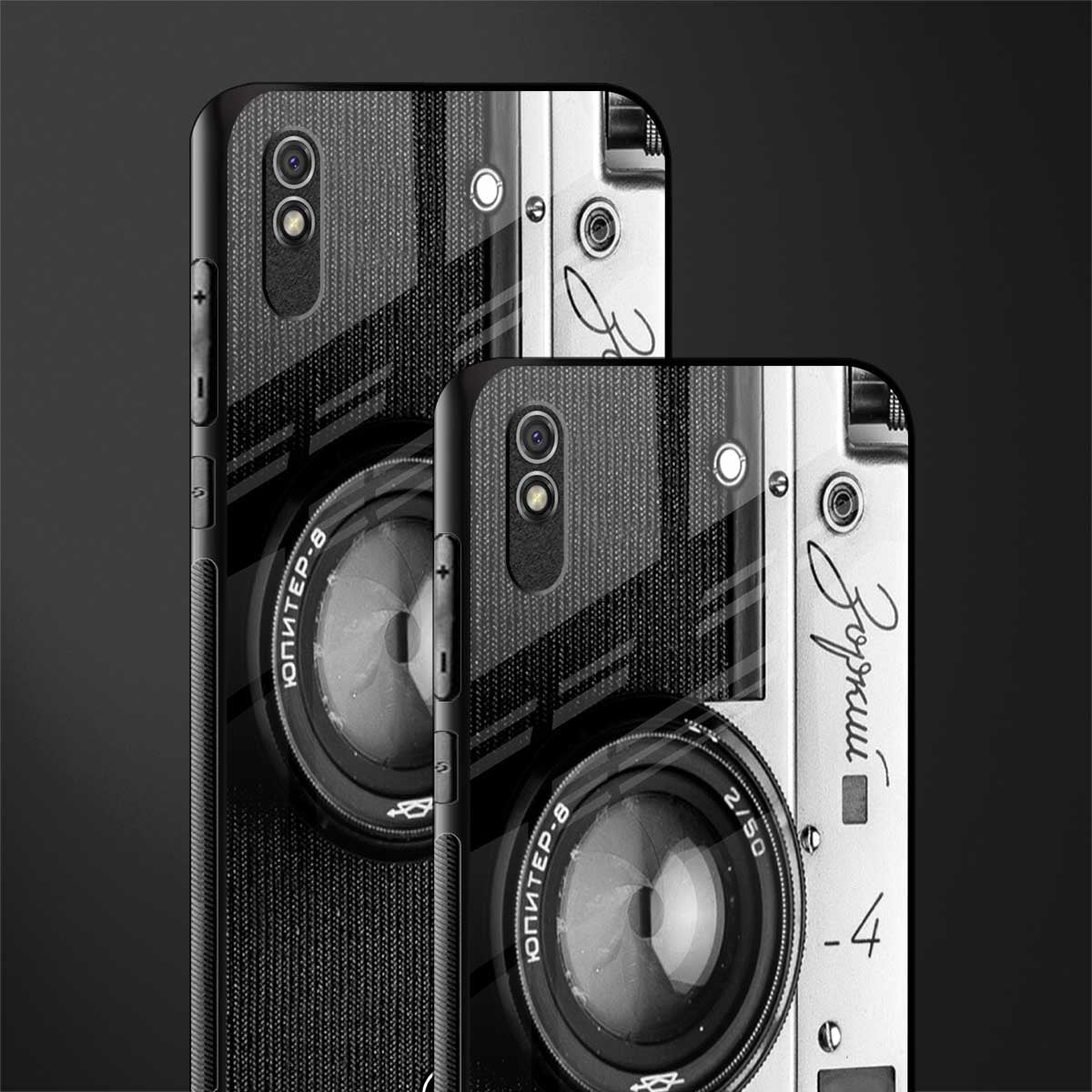 vintage camera glass case for redmi 9a image-2