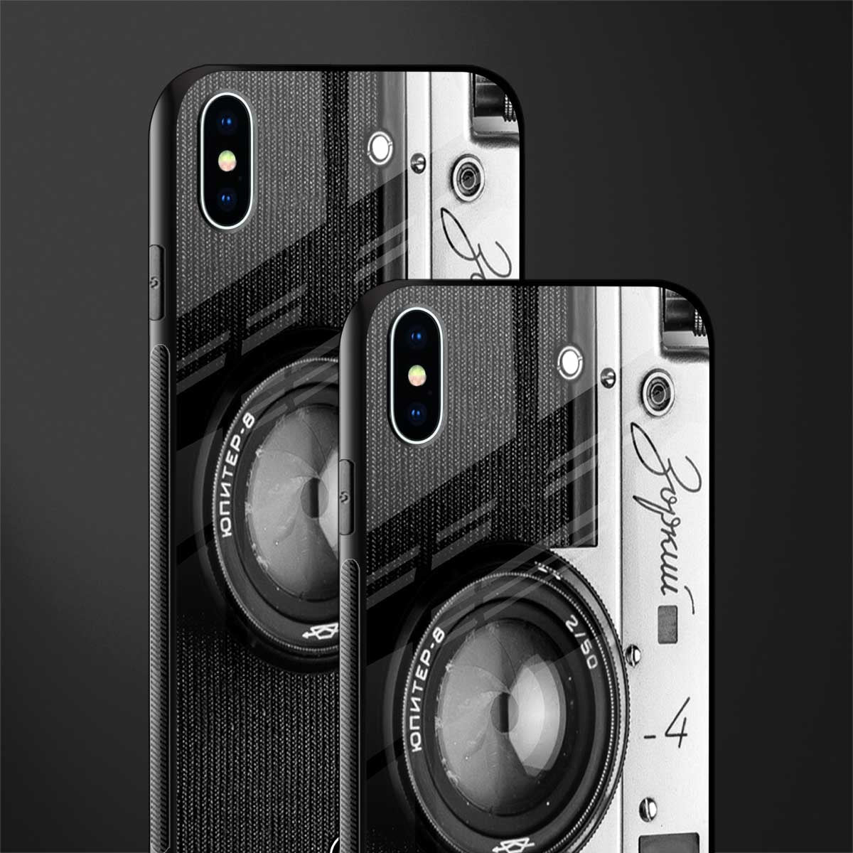 vintage camera glass case for iphone xs max image-2