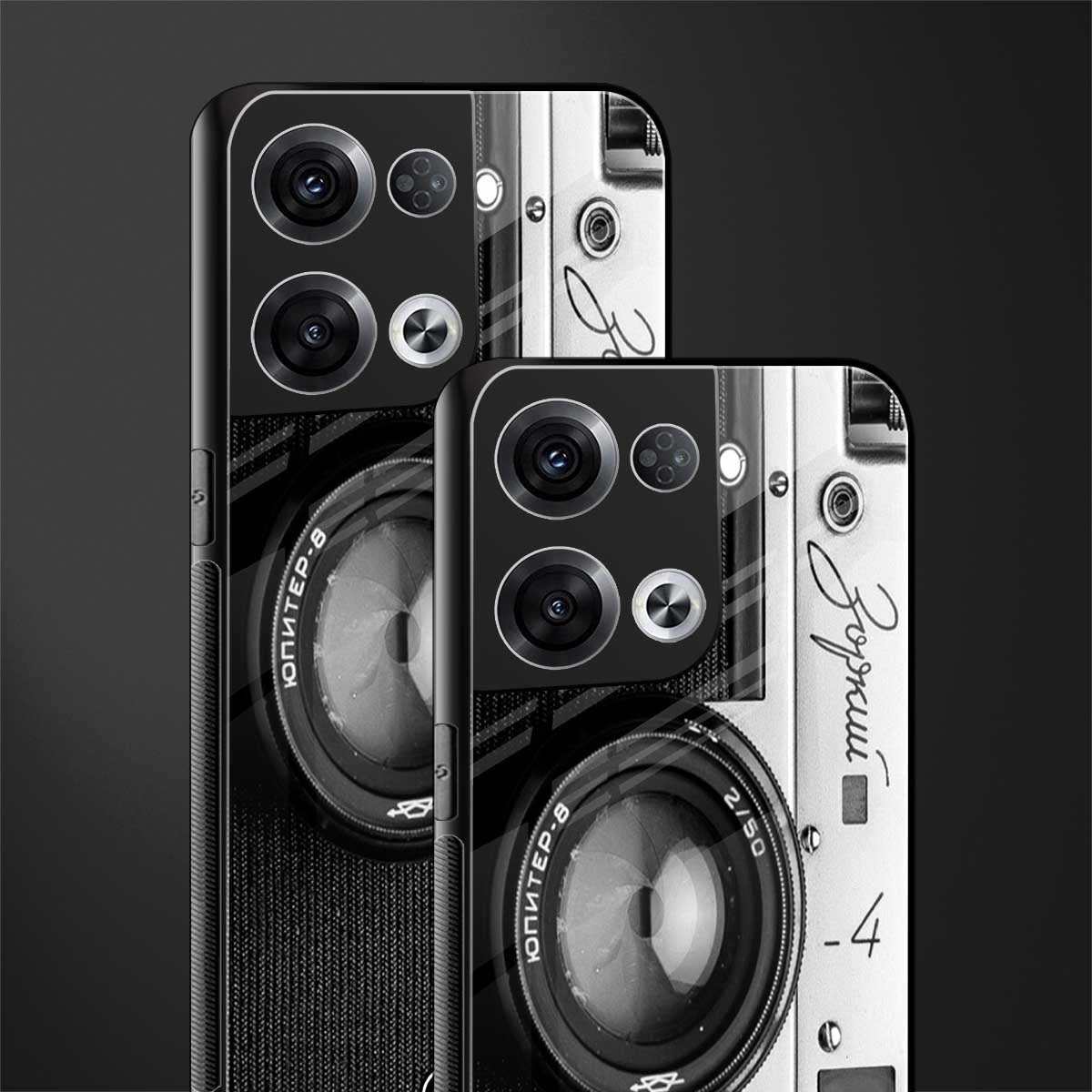 vintage camera back phone cover | glass case for oppo reno 8