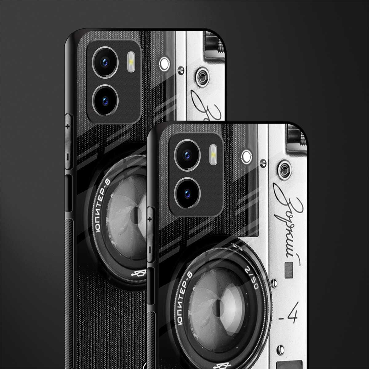 vintage camera back phone cover | glass case for vivo y72