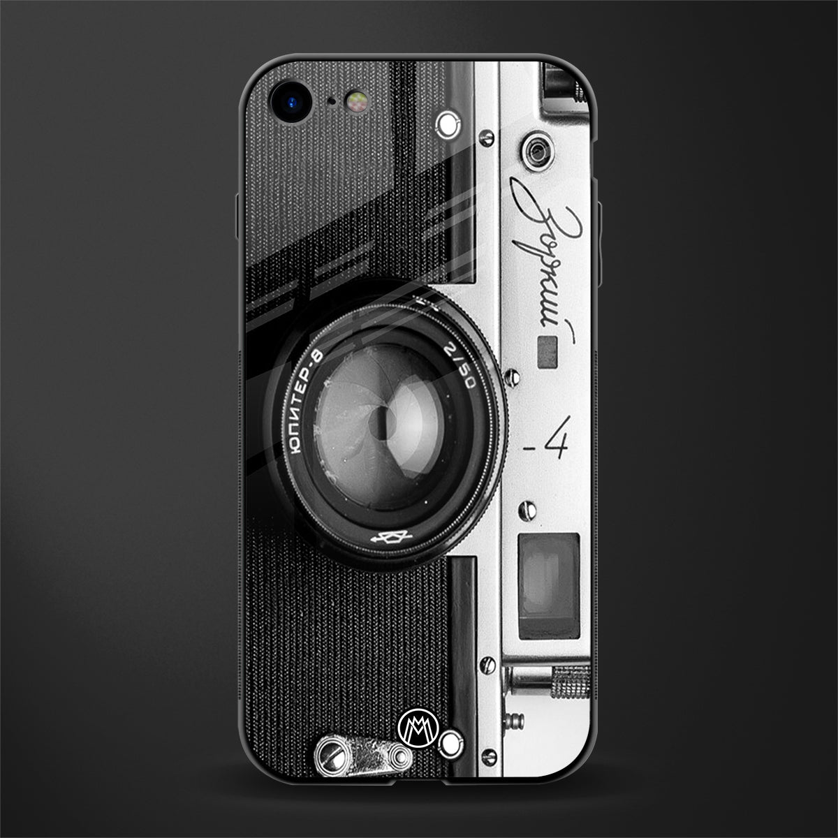 vintage camera glass case for iphone se 2020 image