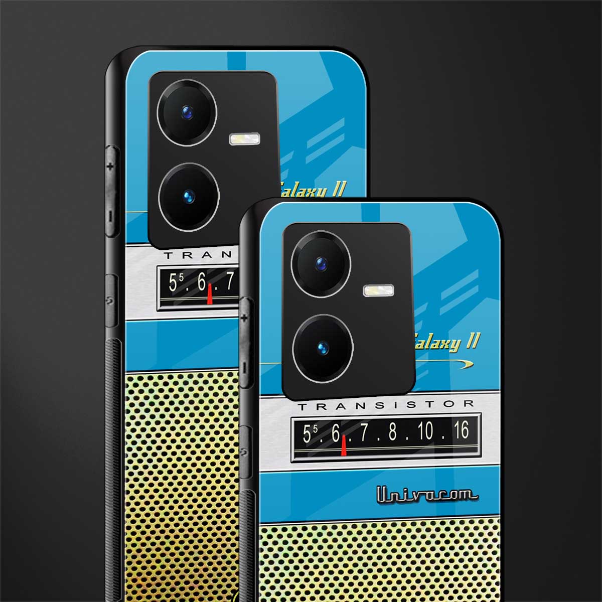 vintage radio back phone cover | glass case for vivo y22