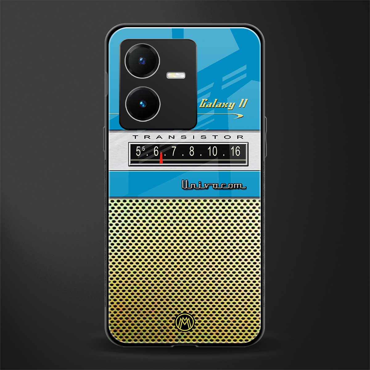 vintage radio back phone cover | glass case for vivo y22