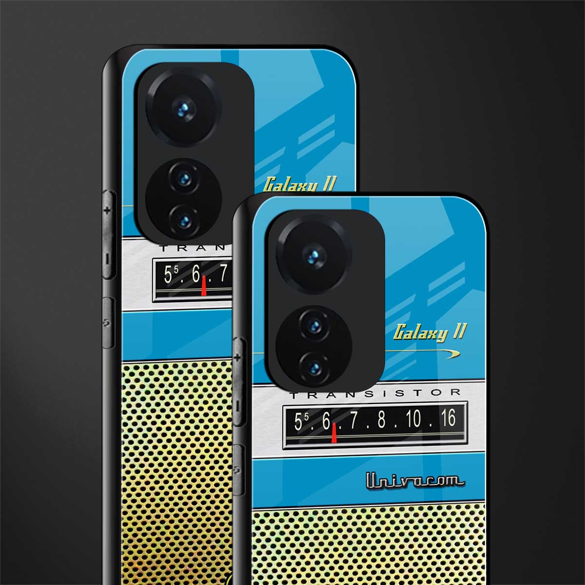 vintage radio back phone cover | glass case for vivo t1 44w 4g