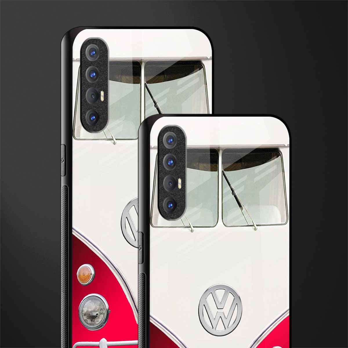 vintage volkswagen glass case for oppo reno 3 pro image-2