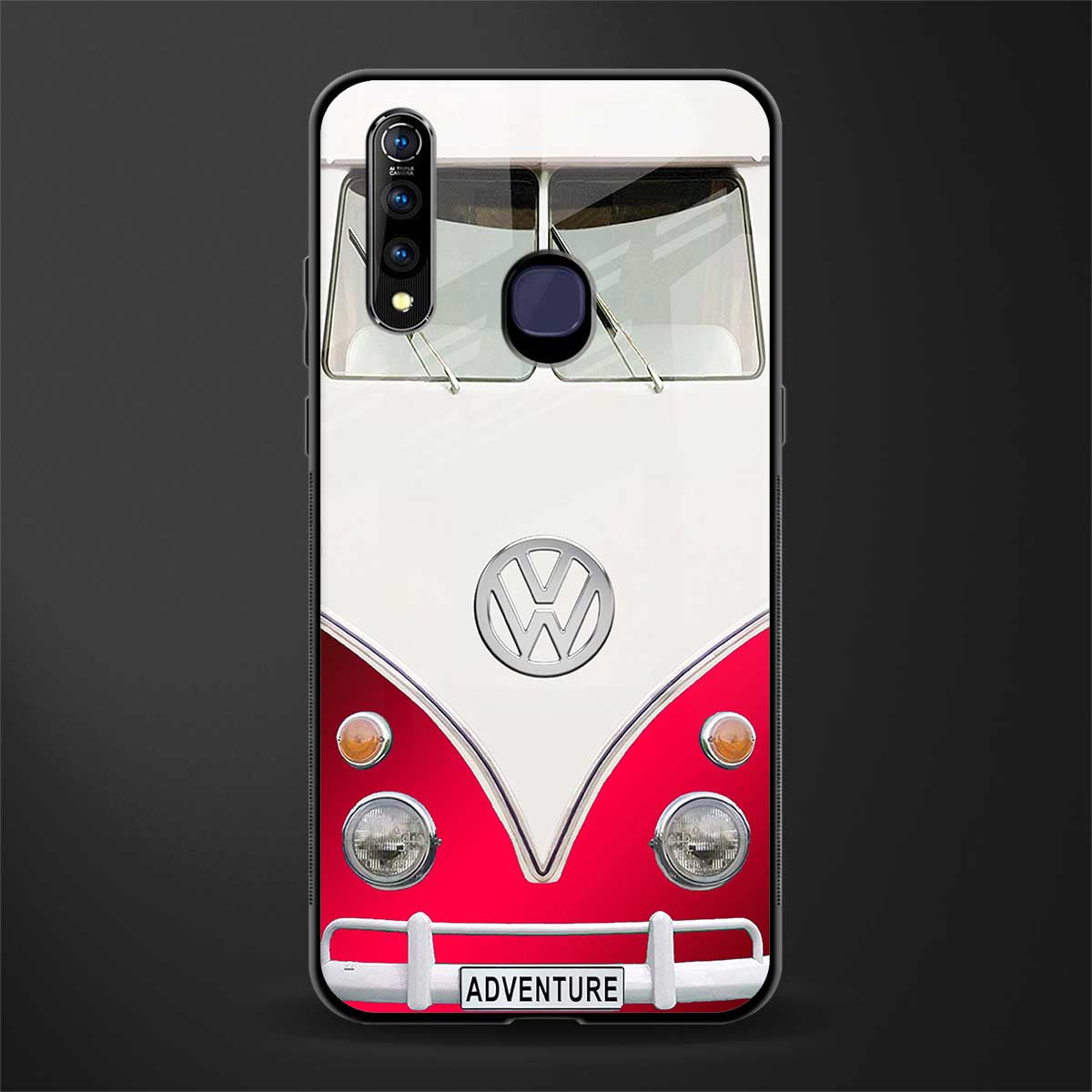 vintage volkswagen glass case for vivo z1 pro image