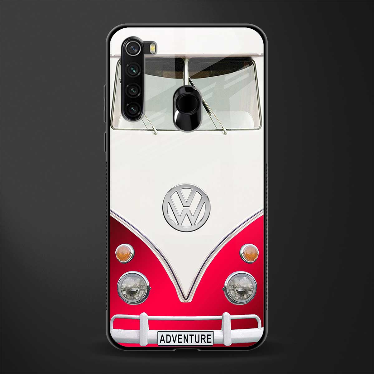 vintage volkswagen glass case for redmi note 8 image