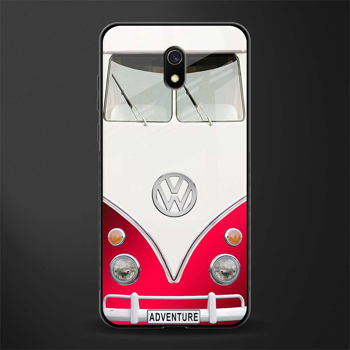 vintage volkswagen glass case for redmi 8a image