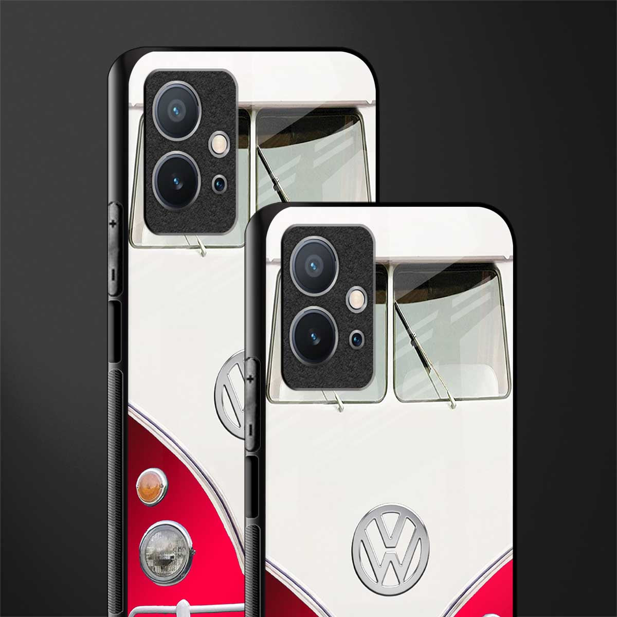 vintage volkswagen glass case for vivo y75 5g image-2
