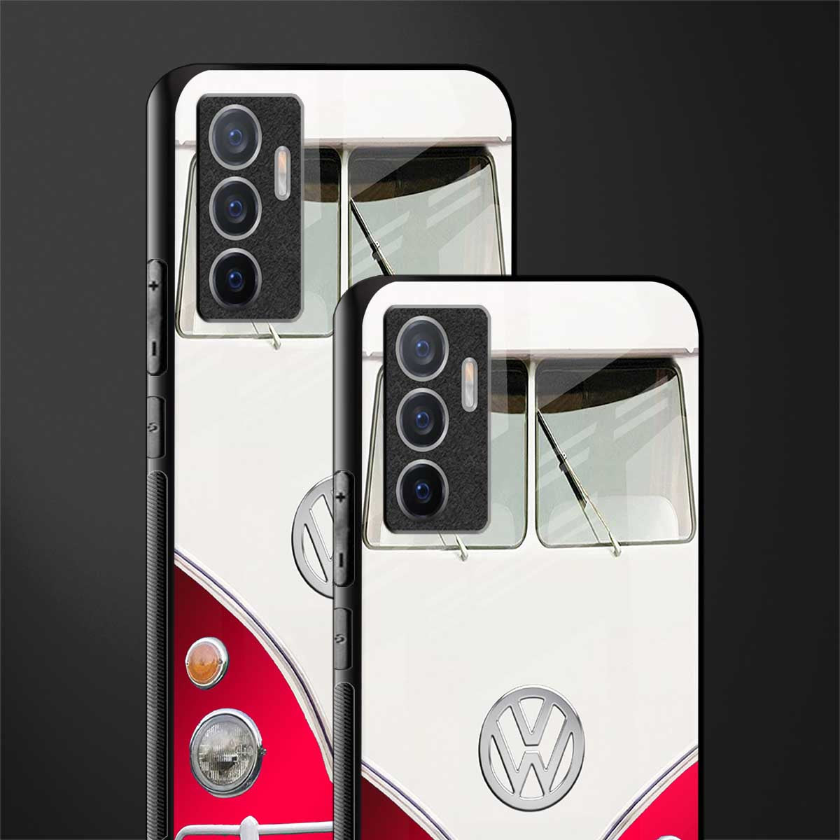 vintage volkswagen glass case for vivo v23e image-2