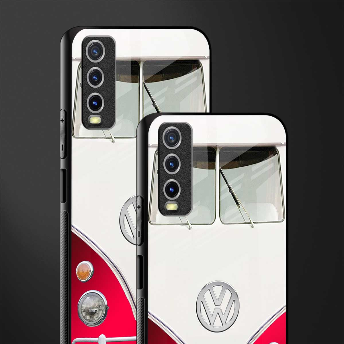 vintage volkswagen glass case for vivo y12g image-2