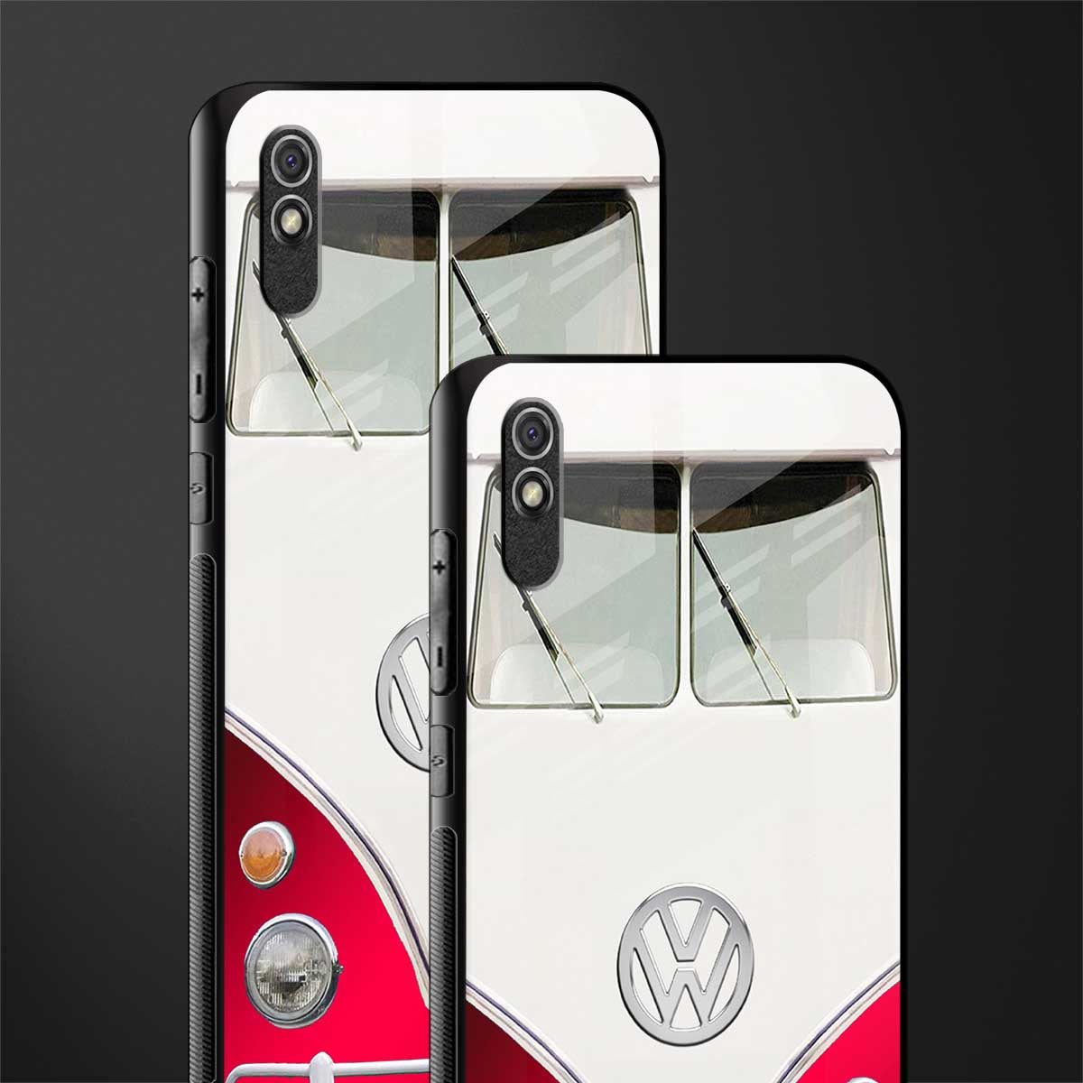 vintage volkswagen glass case for redmi 9a image-2