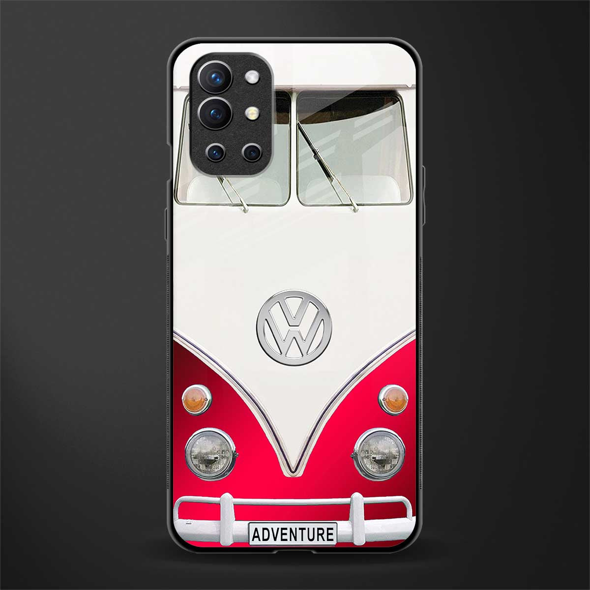 vintage volkswagen glass case for oneplus 9r image