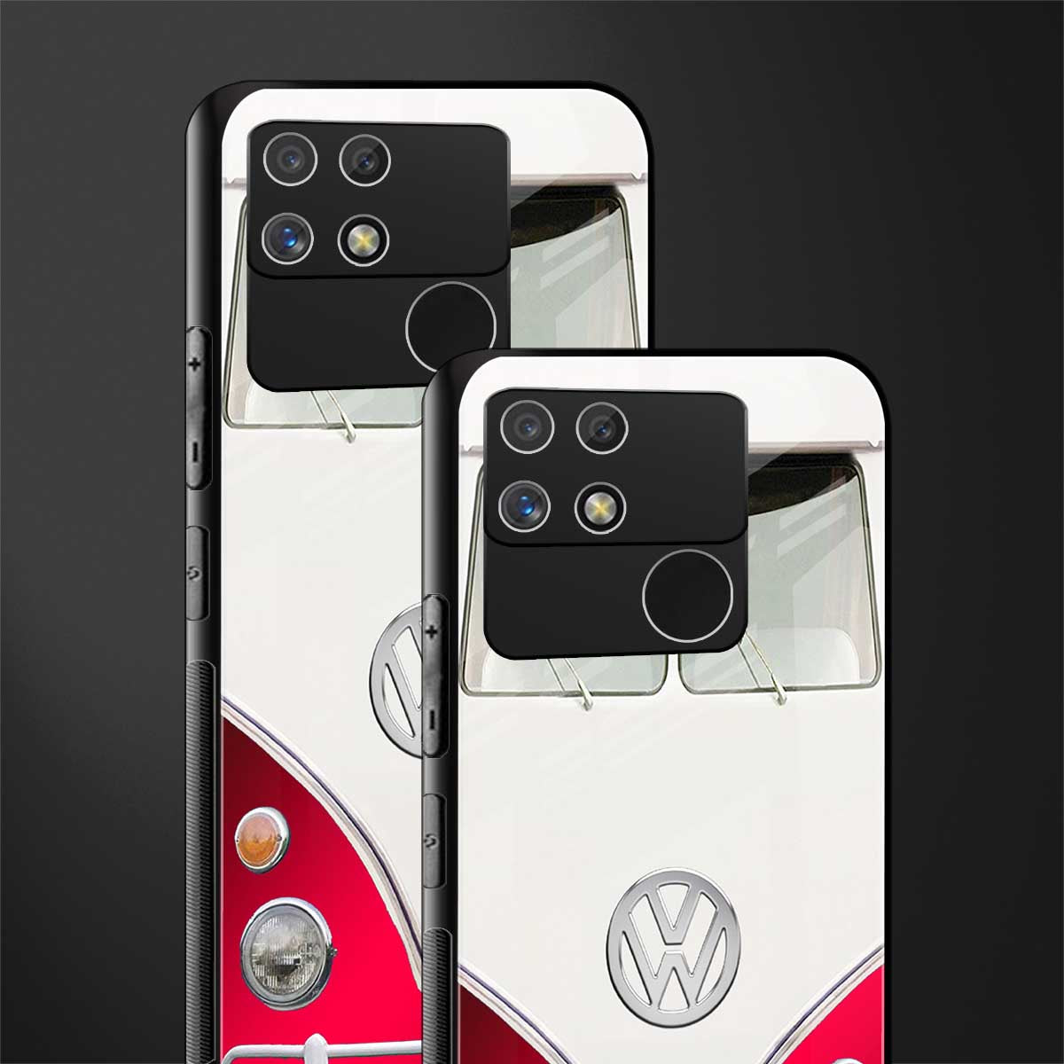 vintage volkswagen back phone cover | glass case for realme narzo 50a