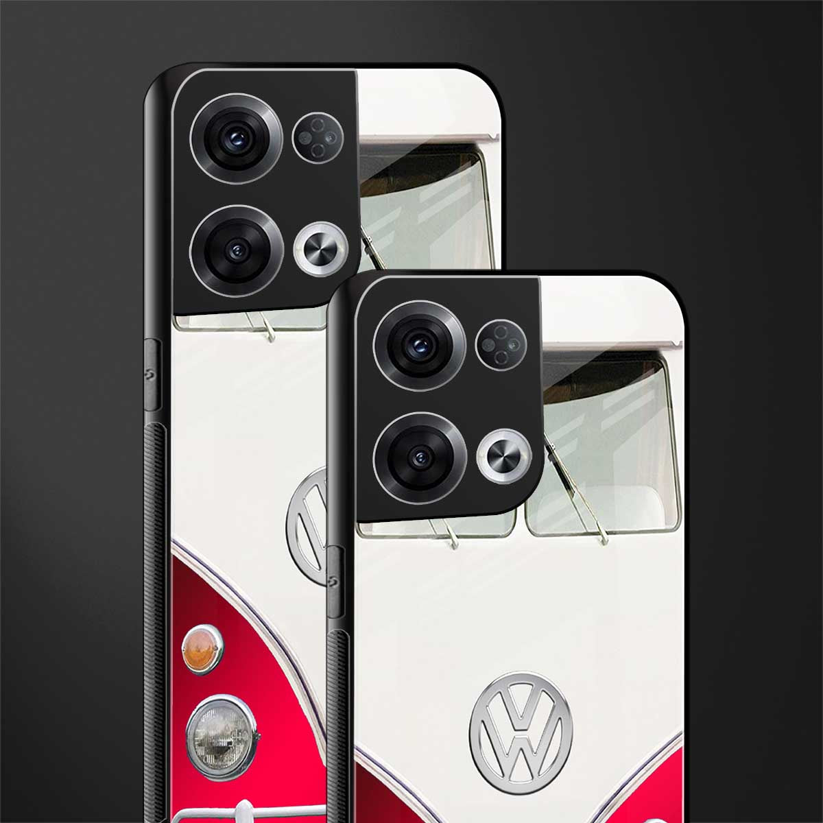 vintage volkswagen back phone cover | glass case for oppo reno 8