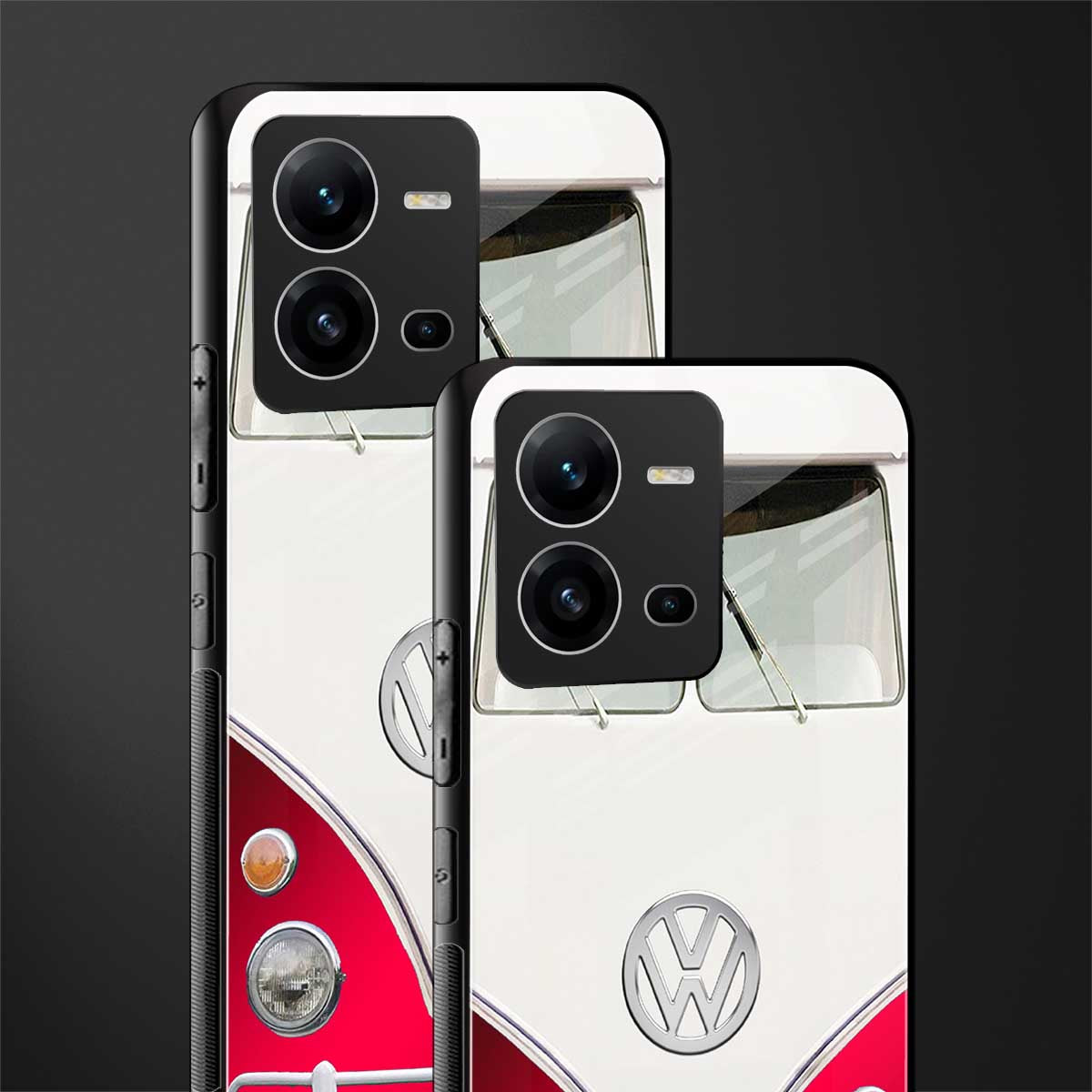 vintage volkswagen back phone cover | glass case for vivo v25-5g