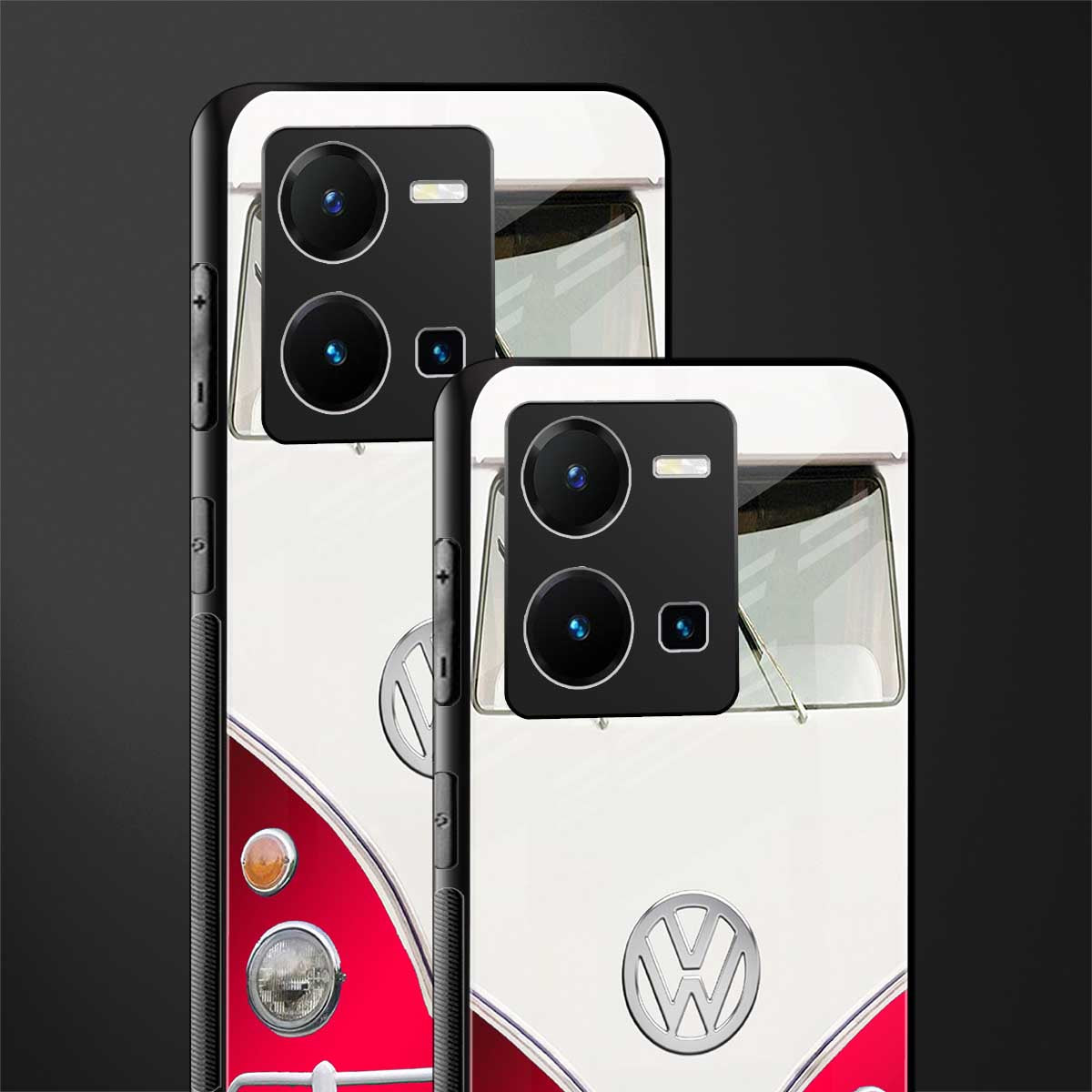 vintage volkswagen back phone cover | glass case for vivo y35 4g