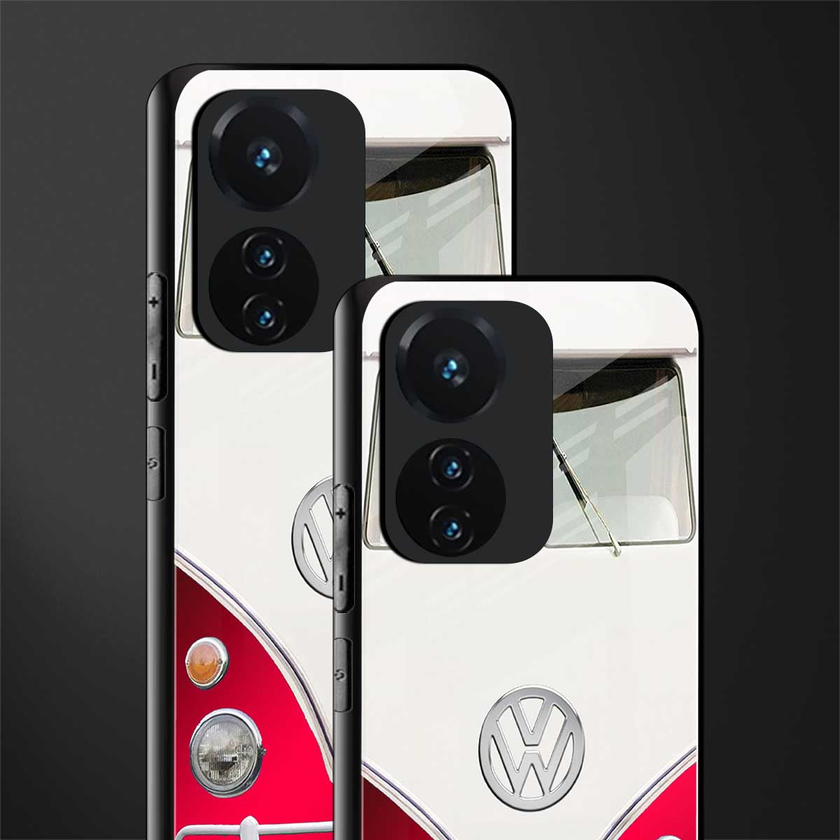 vintage volkswagen back phone cover | glass case for vivo t1 44w 4g