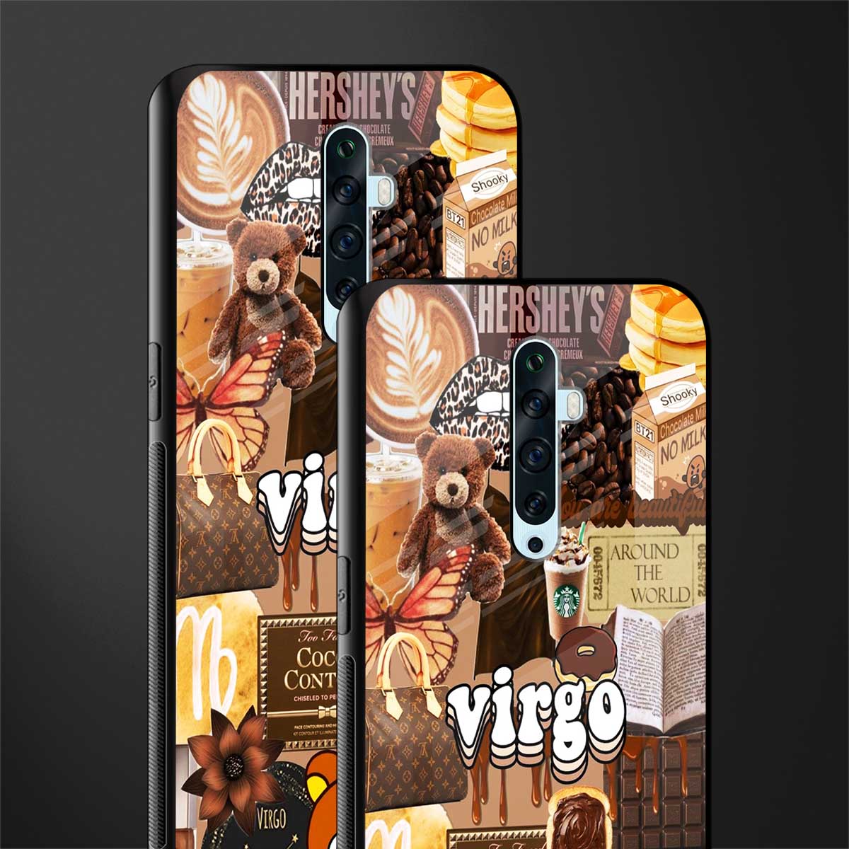 virgo aesthetic collage glass case for oppo reno 2f image-2