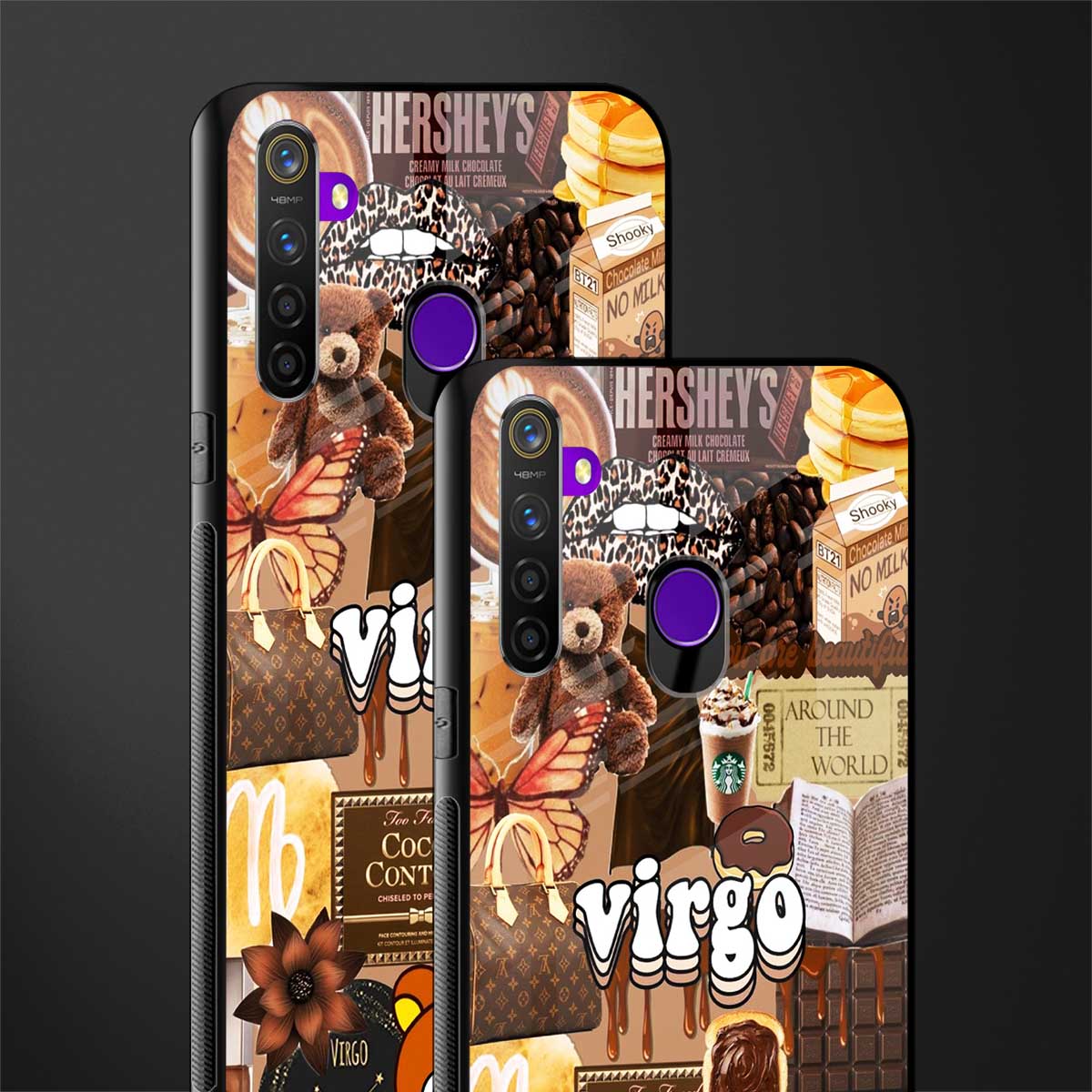 virgo aesthetic collage glass case for realme 5s image-2