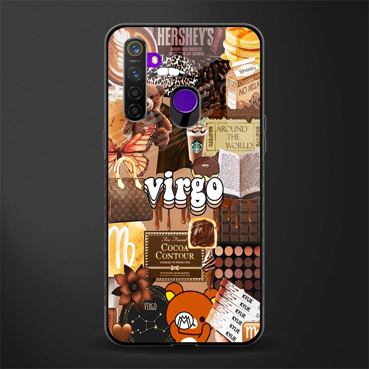 virgo aesthetic collage glass case for realme 5s image