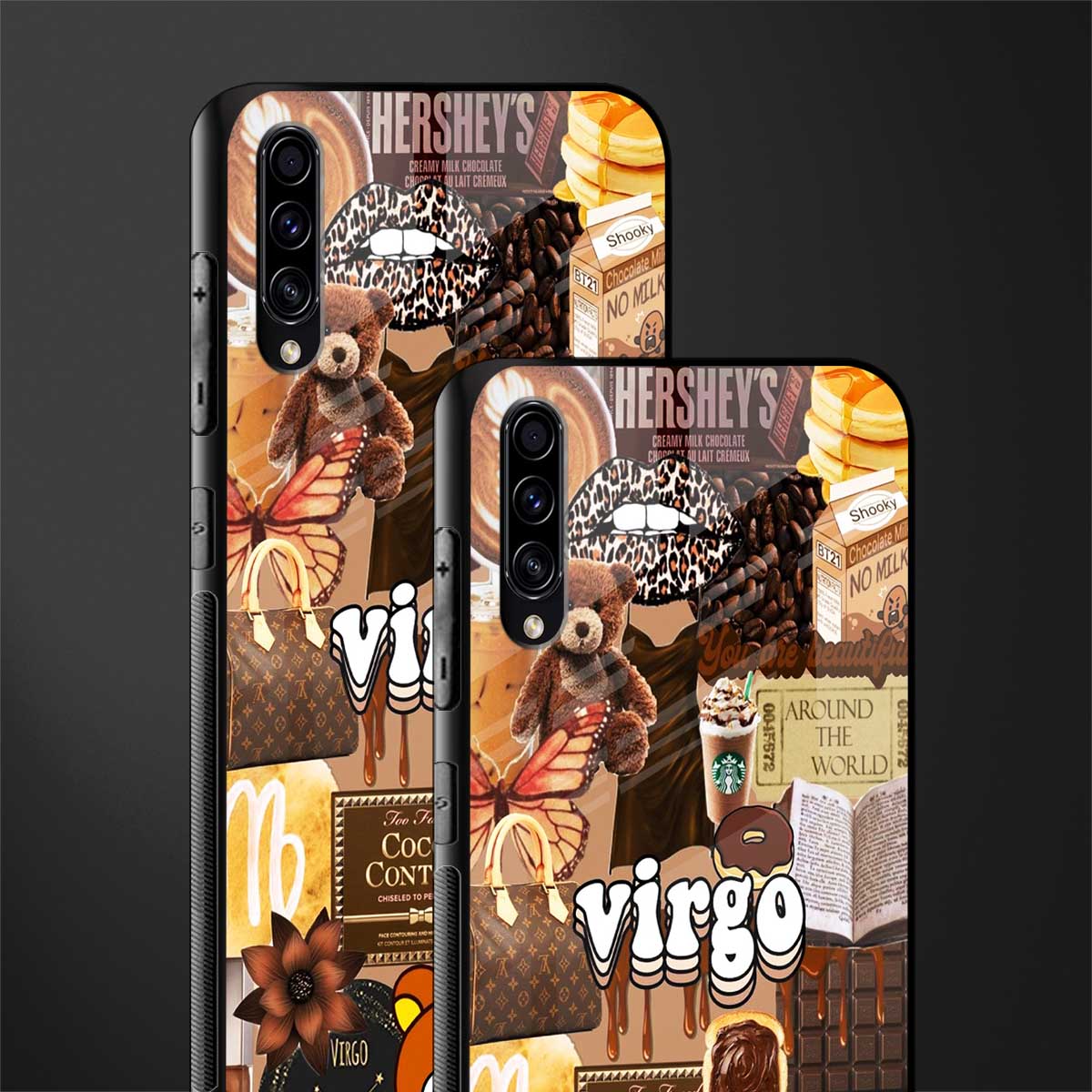 virgo aesthetic collage glass case for samsung galaxy a70 image-2