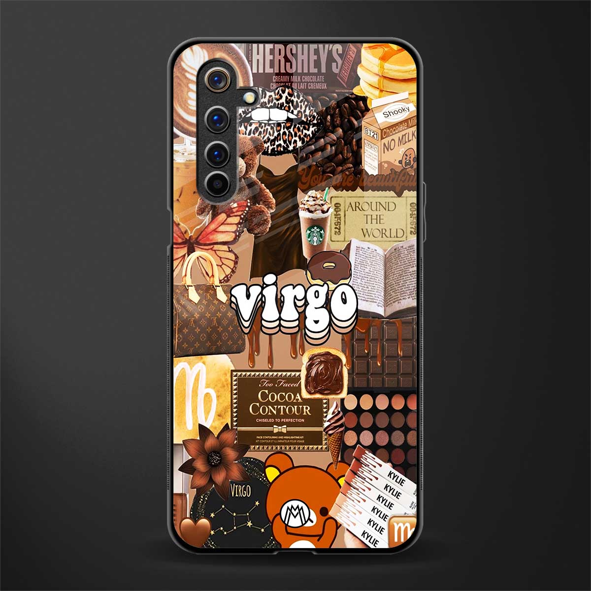 virgo aesthetic collage glass case for realme 6 image