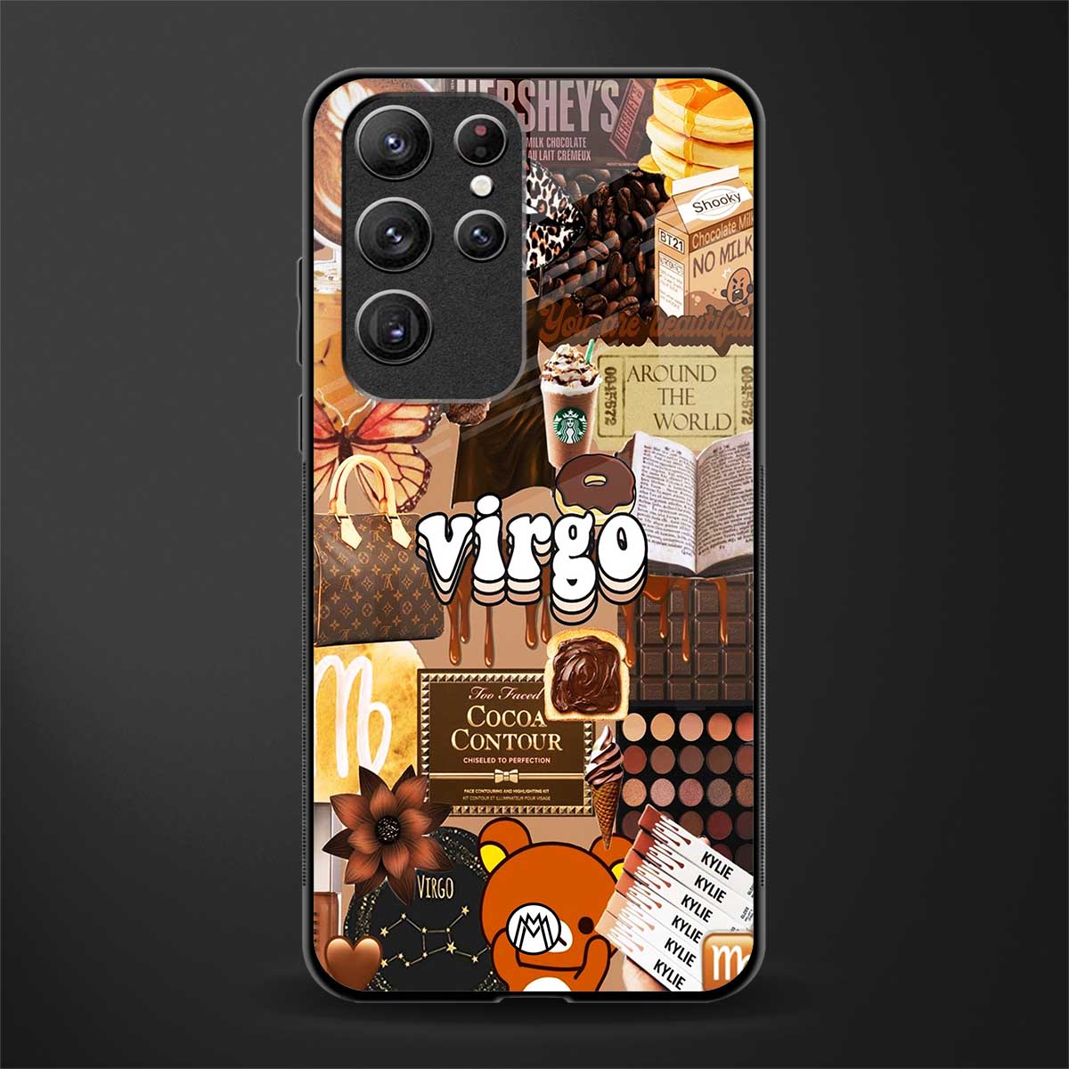 virgo aesthetic collage glass case for samsung galaxy s21 ultra image