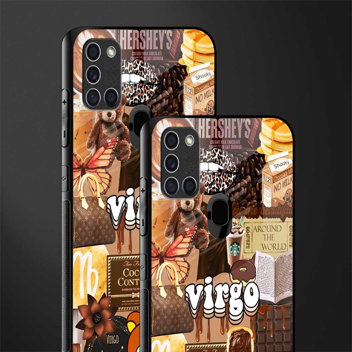virgo aesthetic collage glass case for samsung galaxy a21s image-2