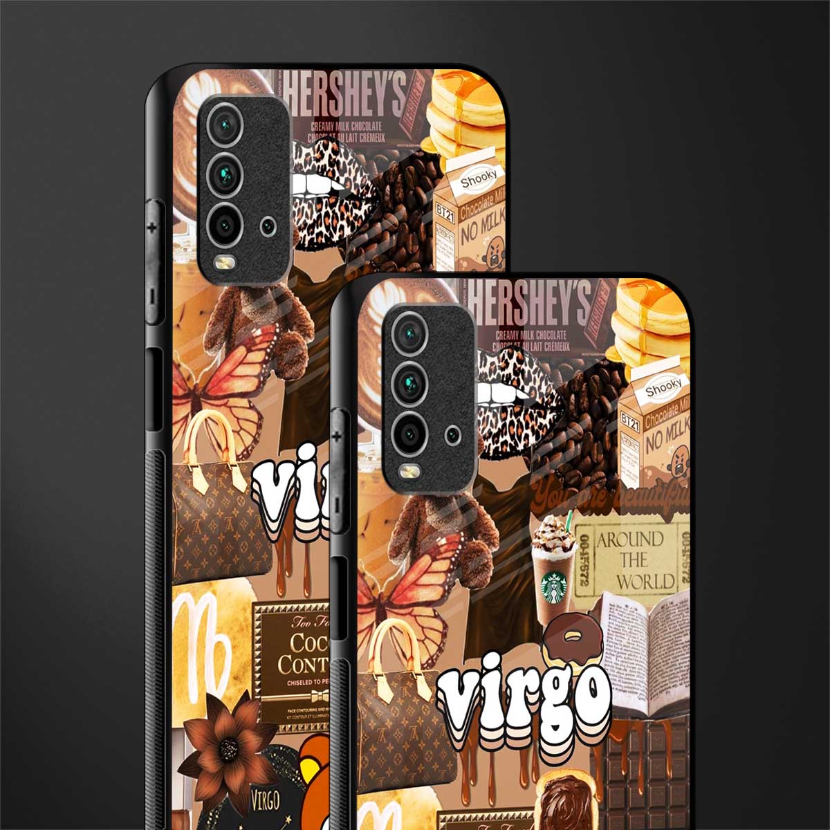 virgo aesthetic collage glass case for redmi 9 power image-2