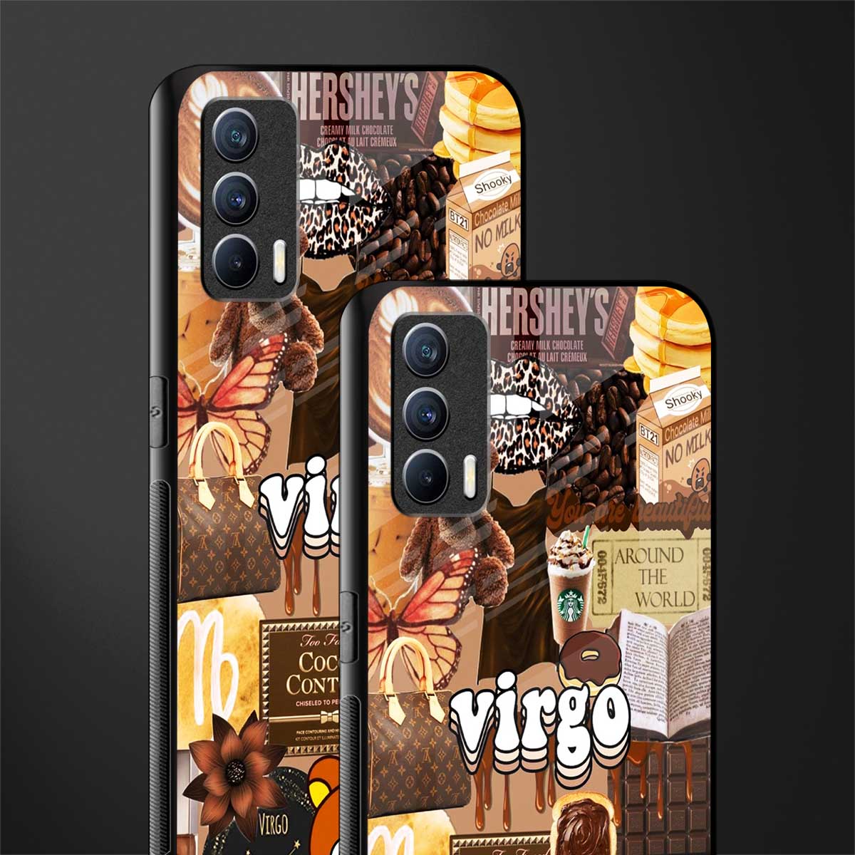 virgo aesthetic collage glass case for realme x7 image-2