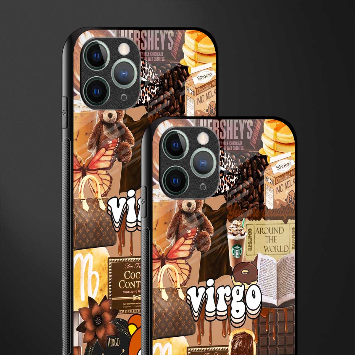 virgo aesthetic collage glass case for iphone 11 pro image-2