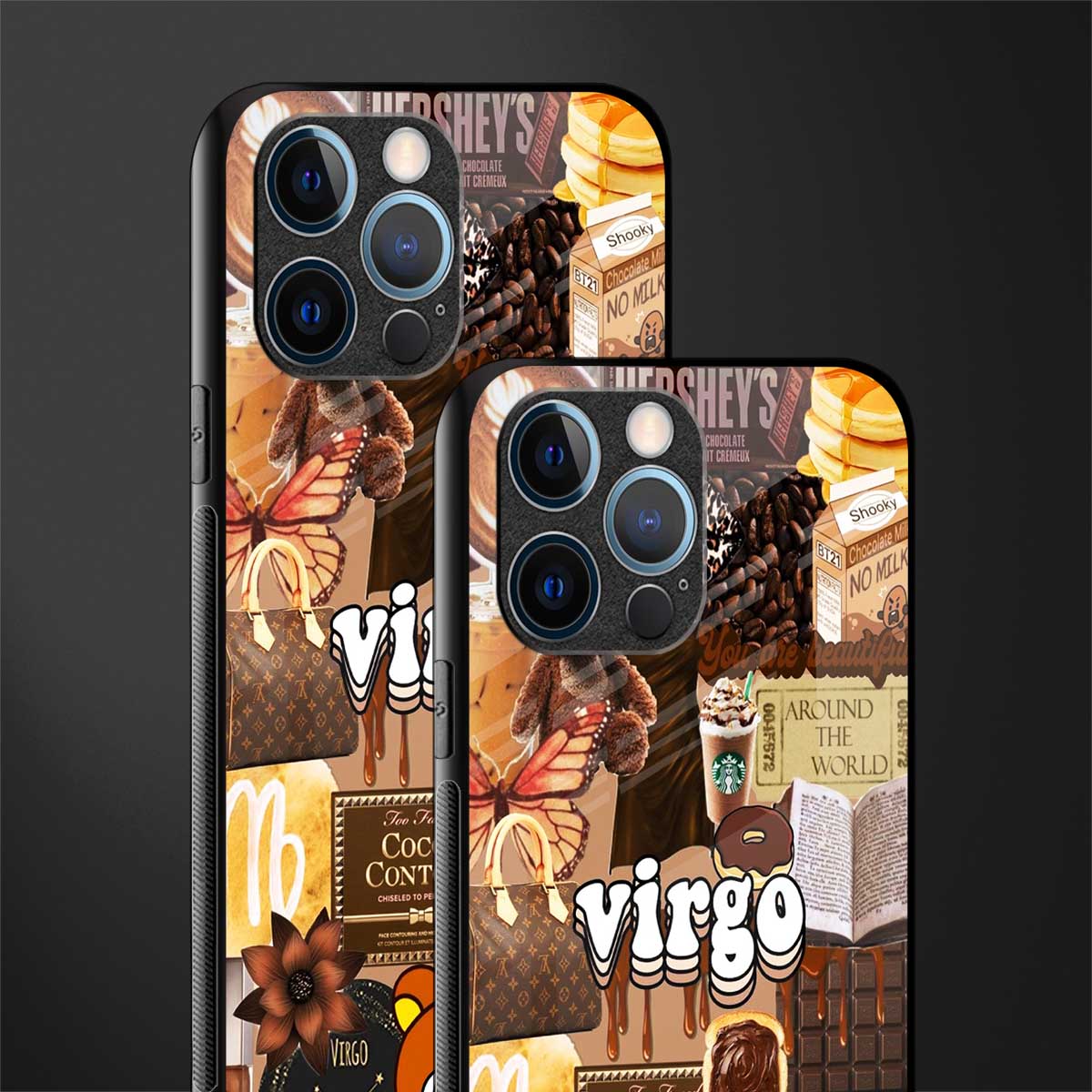 virgo aesthetic collage glass case for iphone 12 pro image-2