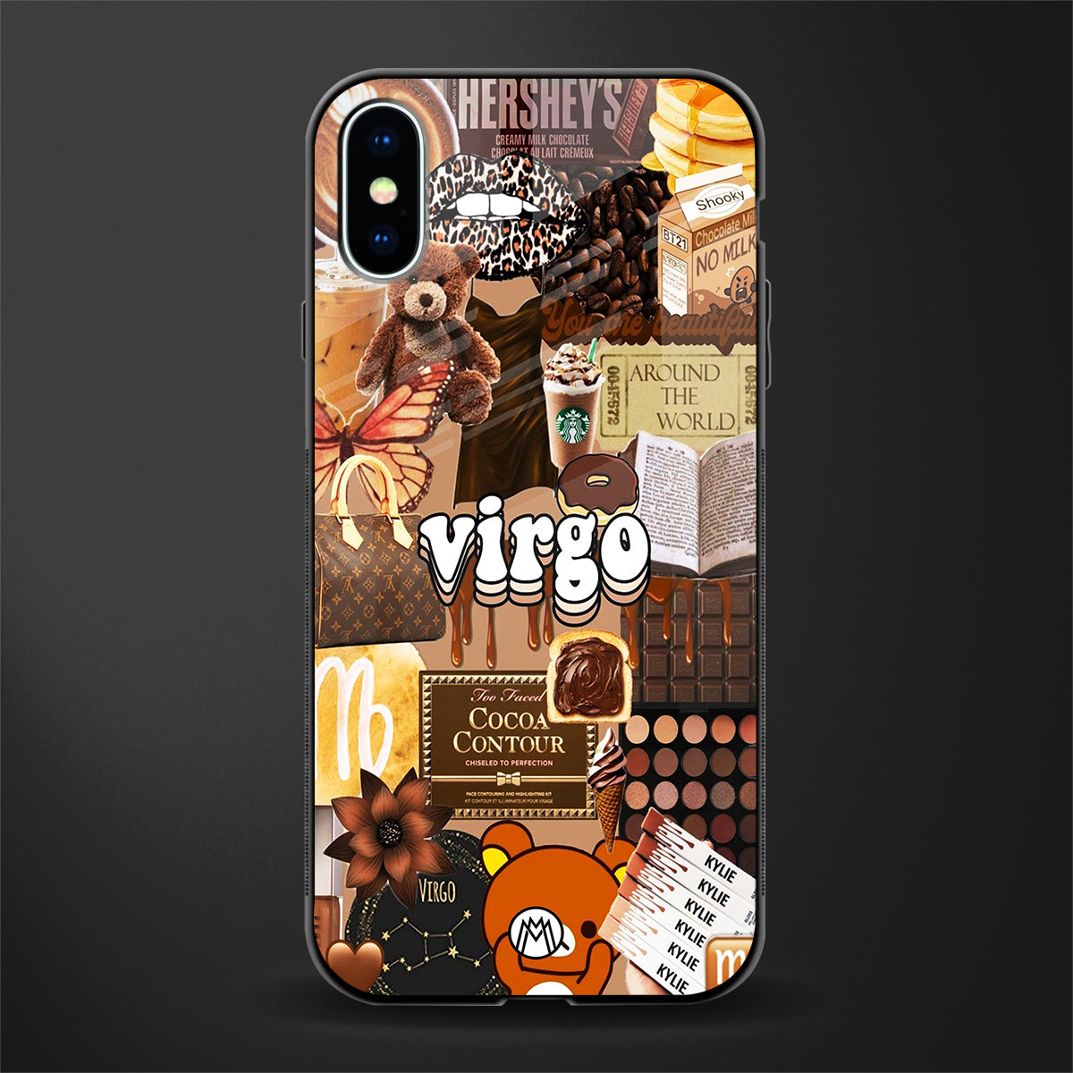 Virgo Aesthetic Collage Phone Cover for iPhone X Glass Case