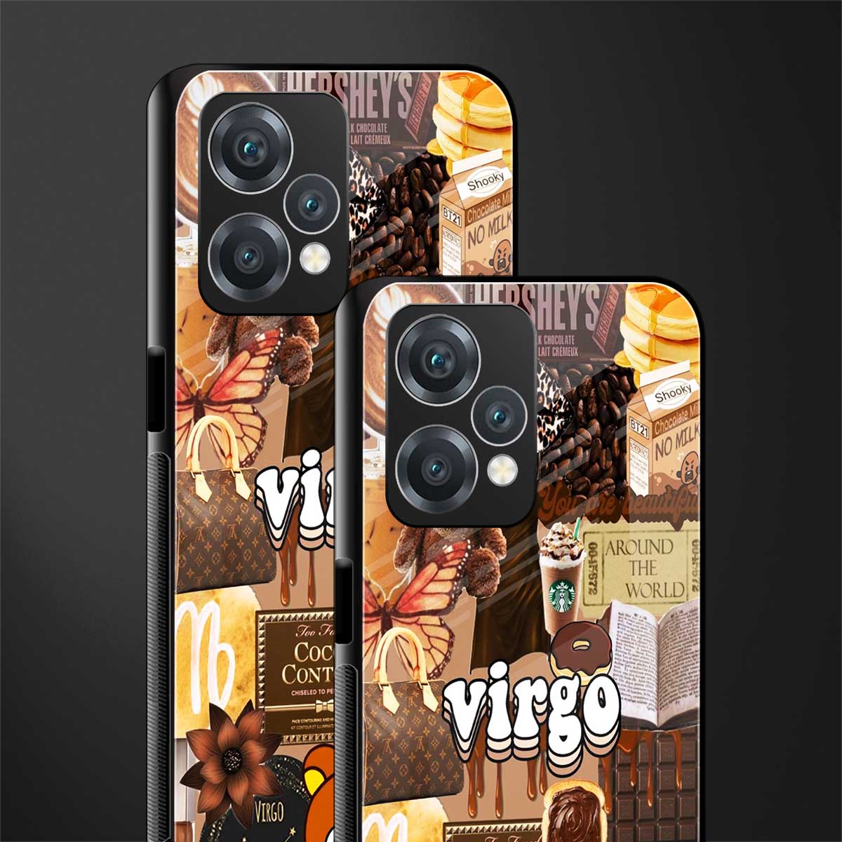 virgo aesthetic collage back phone cover | glass case for oneplus nord ce 2 lite 5g