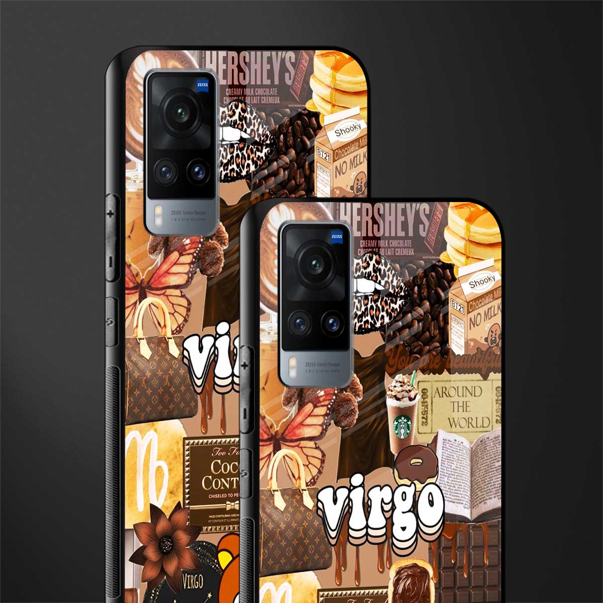 virgo aesthetic collage glass case for vivo x60 image-2