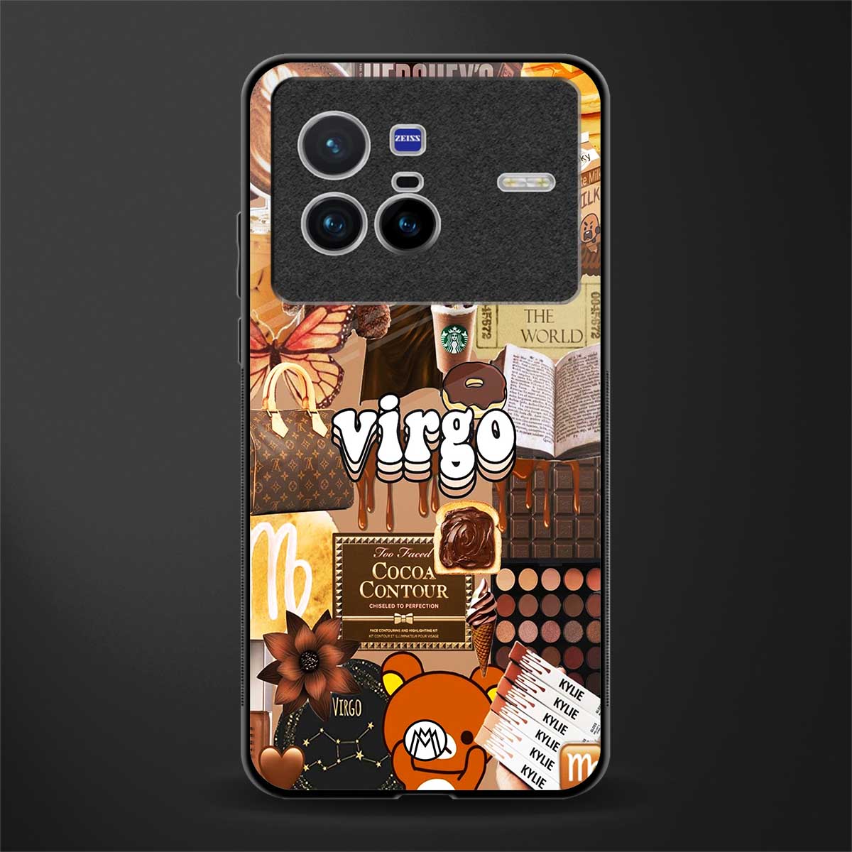 virgo aesthetic collage glass case for vivo x80 image