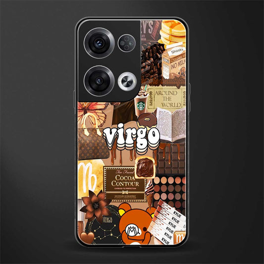 virgo aesthetic collage back phone cover | glass case for oppo reno 8 pro