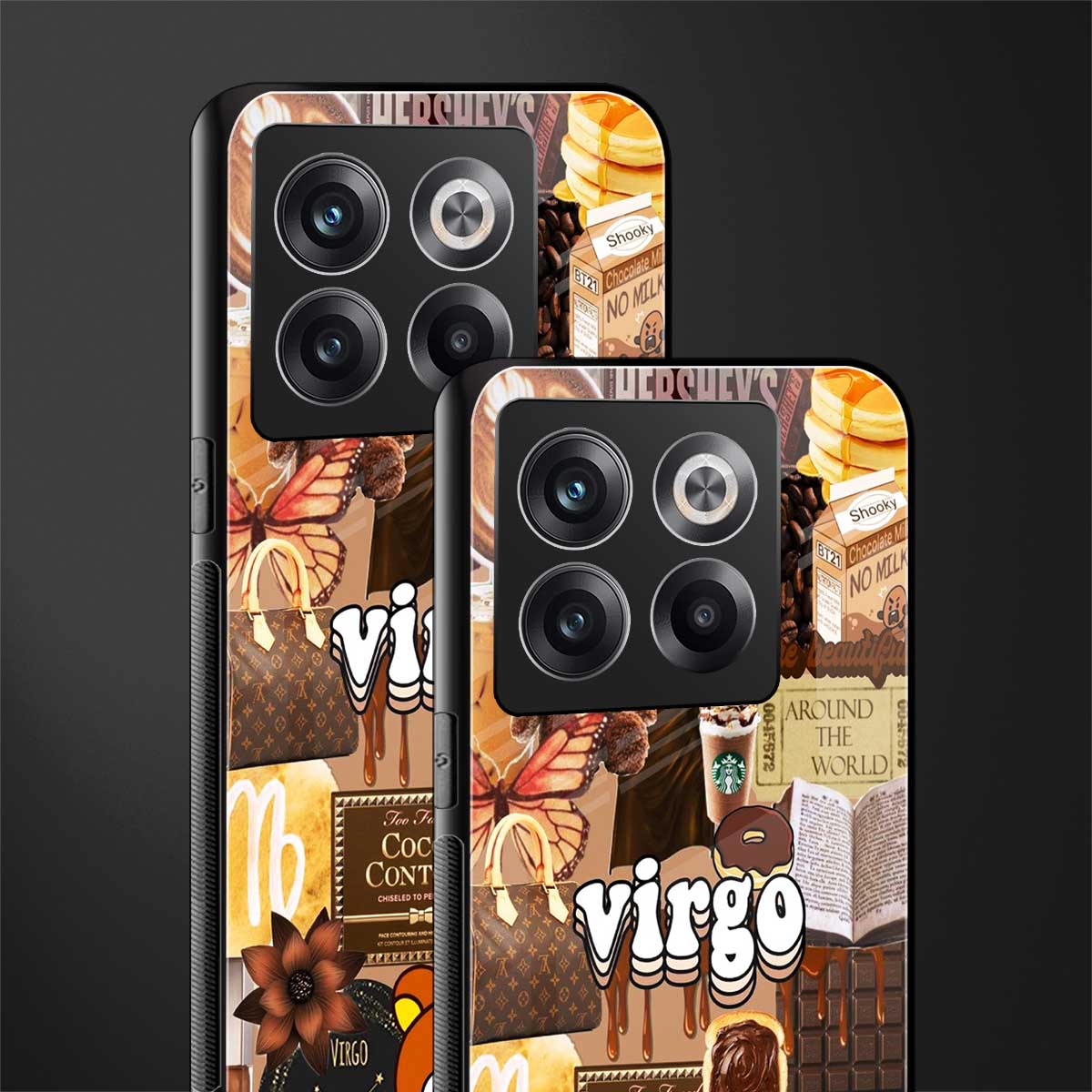 virgo aesthetic collage back phone cover | glass case for oneplus 10t