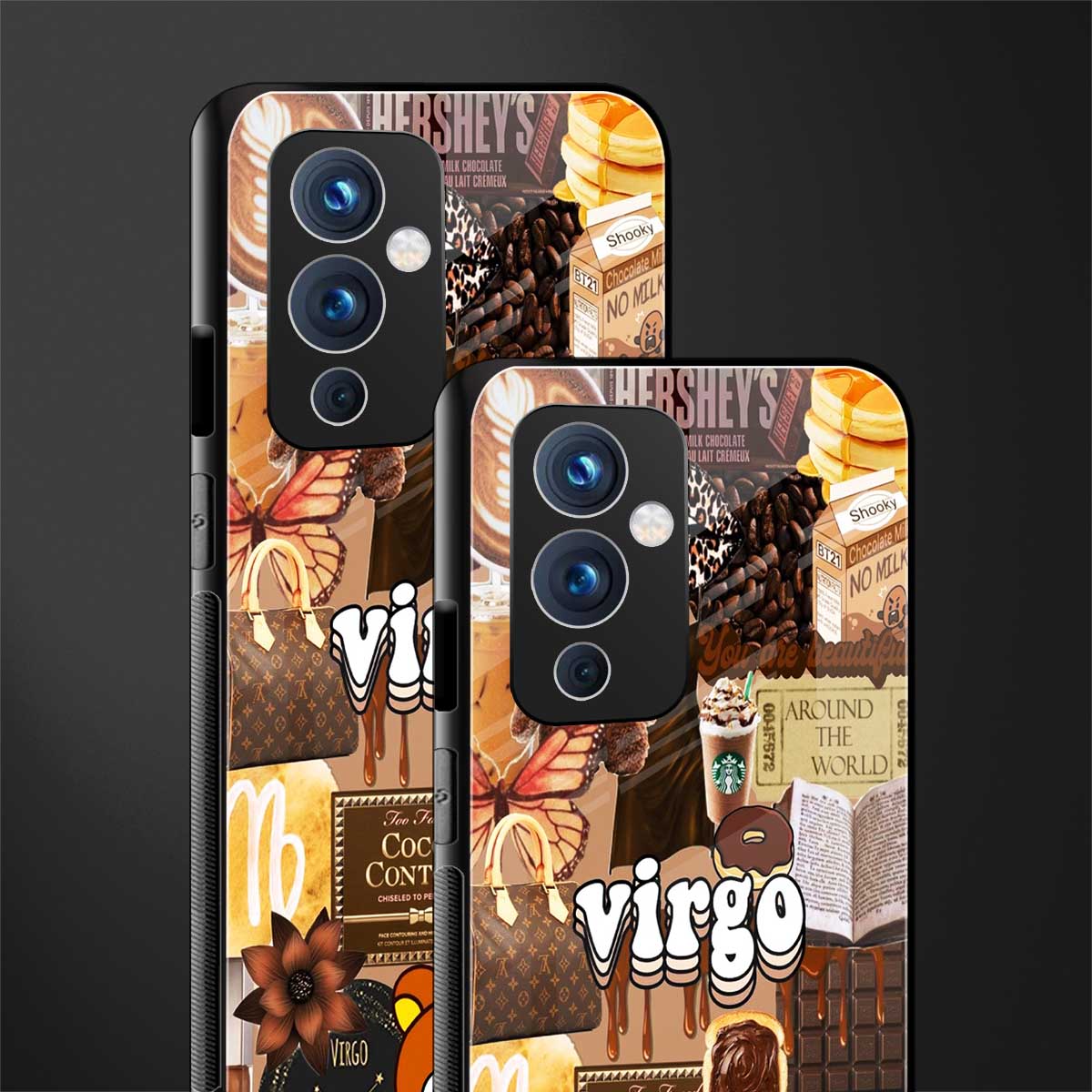 virgo aesthetic collage back phone cover | glass case for oneplus 9